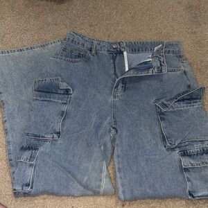 Men's Blue Cargo Pants